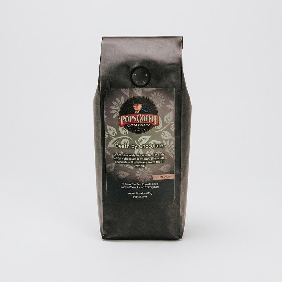 Chocolate Flavored Coffee, Fudge & Dark Chocolate Notes, Medium Roast, Smooth & Bold, 1 lb Bag, Whole Bean or Ground
