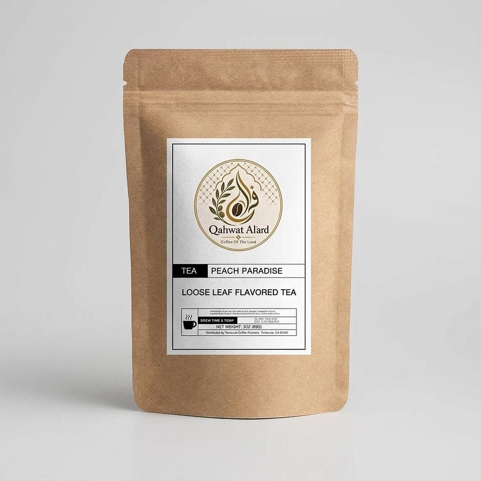 Herbal Fruit Tea, Peach & Cranberry with Rose Notes, Smooth Aromatic Hot or Iced, Loose Leaf, 3 oz