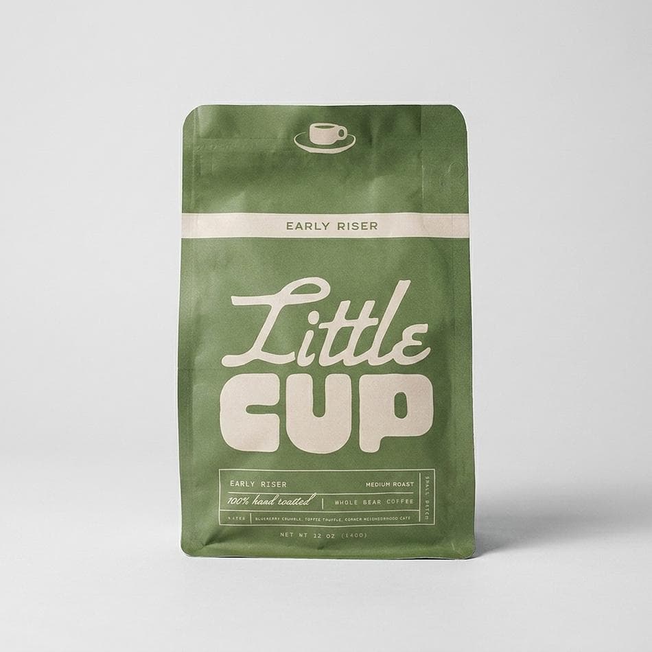 Coffee + Diner Mug Gift Set, Medium Roast Whole Bean, Smooth Everyday Blend, 12 oz (340g) Coffee Bag + Mug