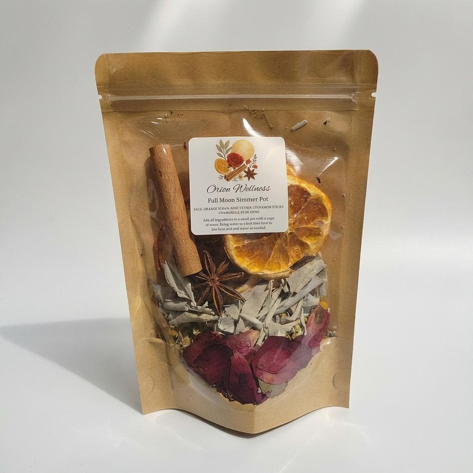 Simmer Pot Kit, Sage, Orange & Rose, Uplifting Grounding Home Aroma, Stovetop Botanical Blend, 1 Pack