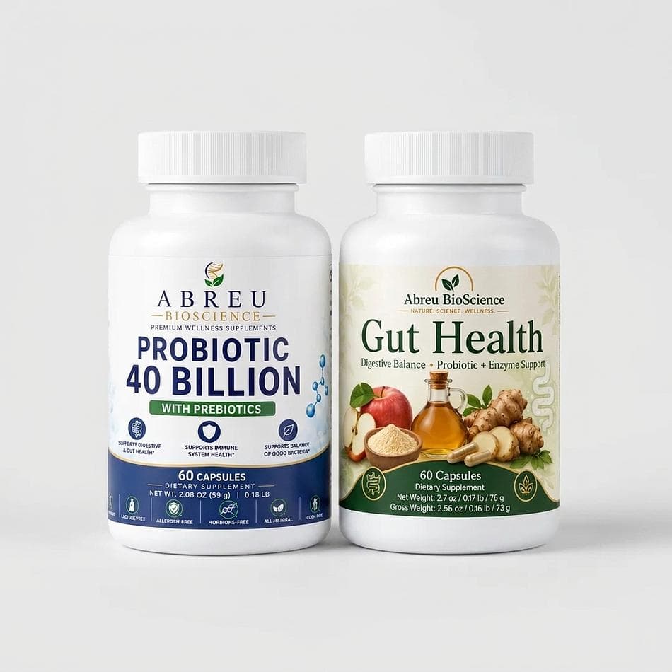 Digestive Support Supplement Kit, Probiotics + Prebiotic Fiber + Digestive Enzymes, Gut Balance & Regularity, 120 Capsules (30-Day)