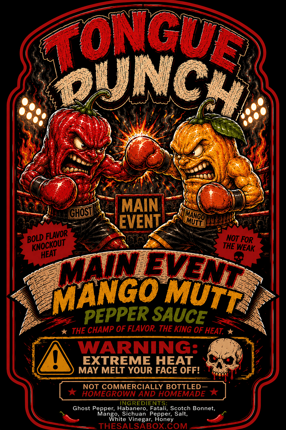 Mango Hot Sauce, Mango Purée, Sweet Heat Fruit Pepper Sauce, 3 oz