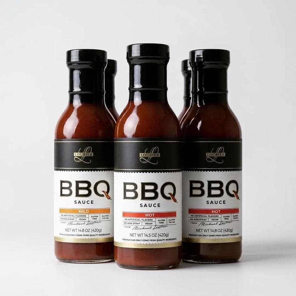 BBQ Sauces & Seasoning Gift Set, Mild + Hot, BBQ Sauce, Chipotle Seasoning, Italian Topper, All-Purpose Rub, 7-Pack