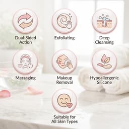 2 In 1 Face Cleansing Brush 1pc Facial Cleansing Exfoliating Brush With Ultra Fine Soft Pore Deep Cleansing Silicone Double Side Face Wash Scrub Brush For Massaging Skincare Makeup Removal Random Color-12