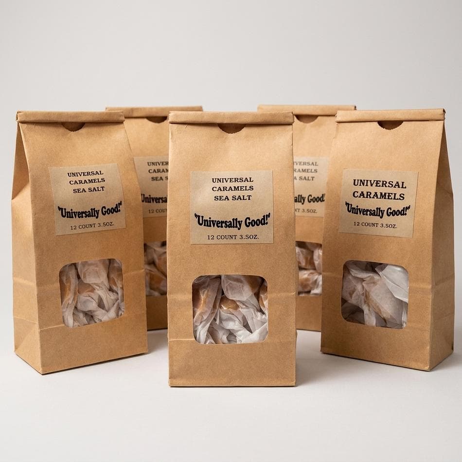 Butter Pecan Caramel Candy, Real Butter & Pecans, Melt-in-Your-Mouth Soft Chewy, Individually Wrapped, 50 Count Bag
