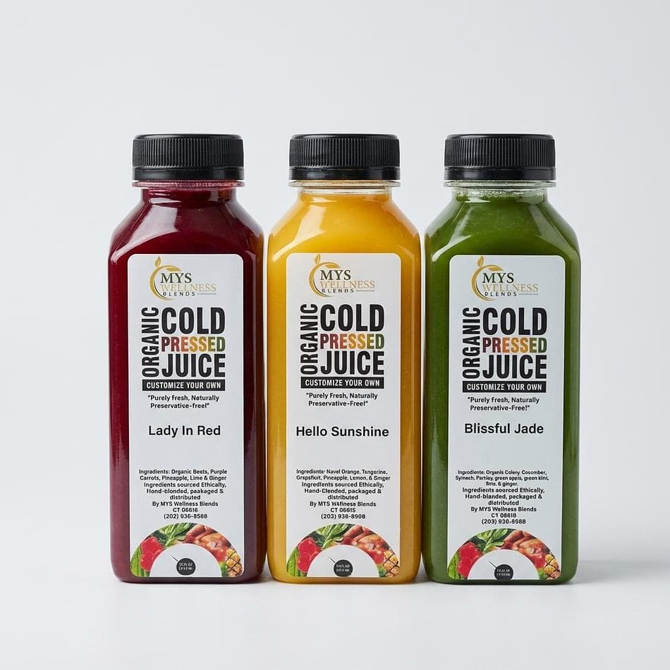 Cold-Pressed Juice Sampler, Detox + Citrus + Antioxidant Blends, Wellness Variety Pack, 3 Bottles