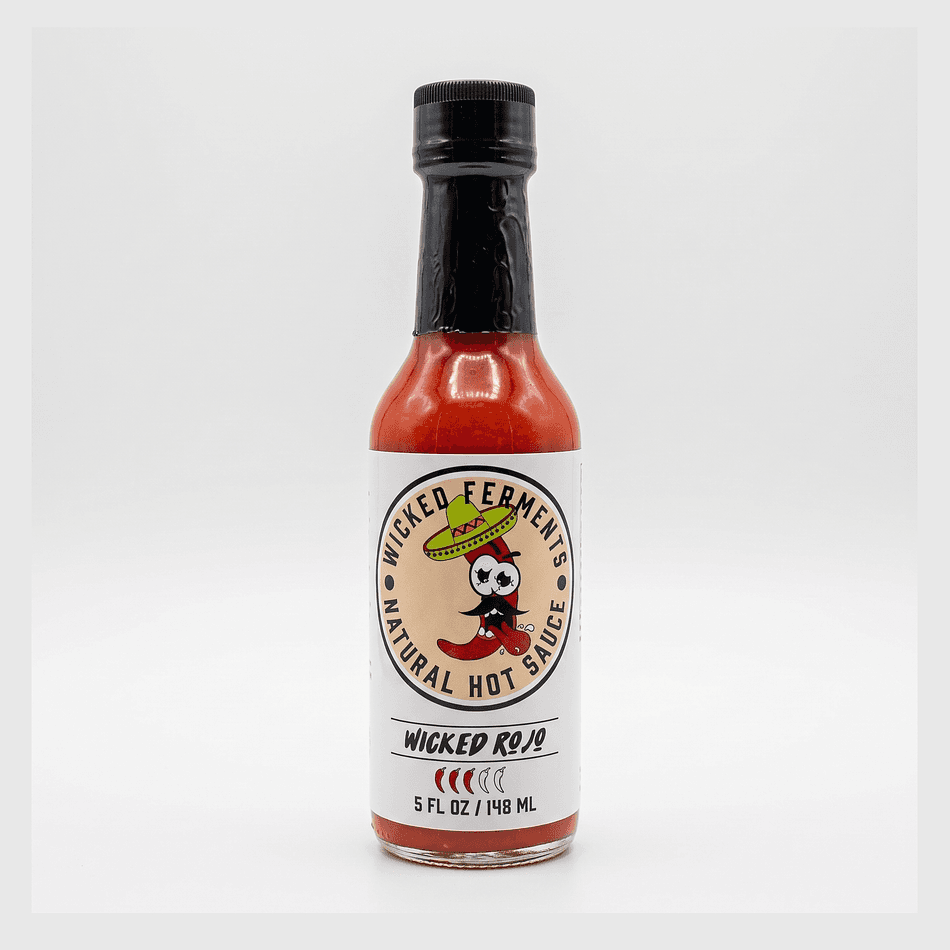 Fermented Mexican-Style Medium Hot Sauce, Rojo Flavor, Packed Flavor for Tacos & Eggs, 1 Bottle