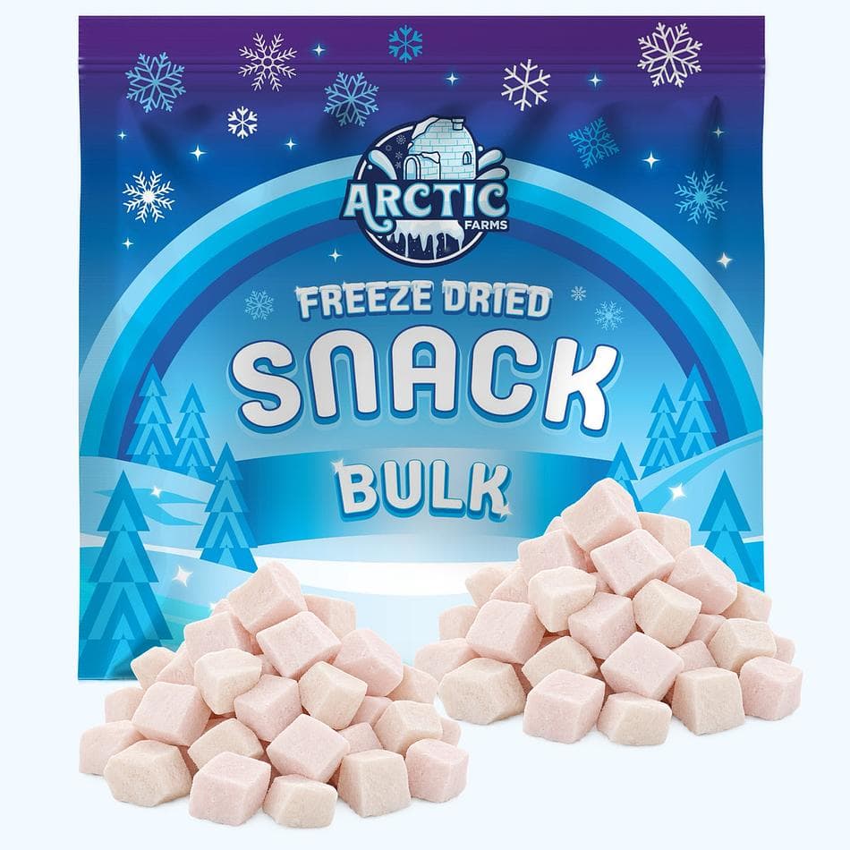 Freeze-Dried Coconut Cubes, 100% Coconut, Unsweetened Crunchy Snack & Topping, Bulk Bag (10.5 oz)
