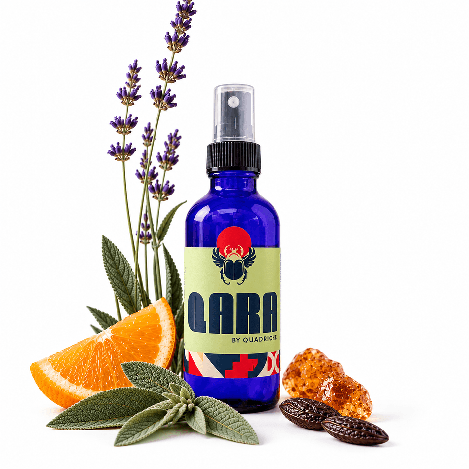SACRED GROUND Room & Linen Spray, Oakmoss Lavender & Tonka, Grounding Fresh Home Fragrance, Fine Mist, 4 oz Glass Bottle