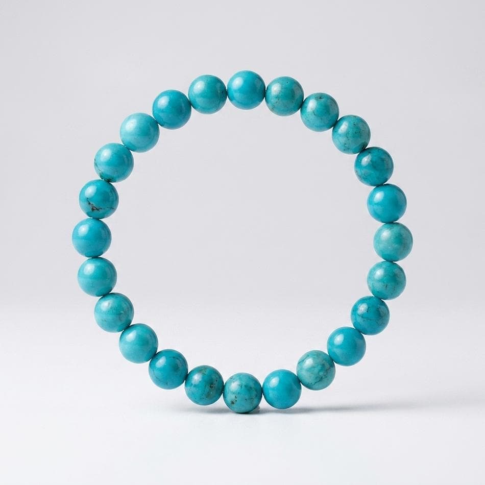 Turquoise Howlite Bracelet, Howlite Stone Beads, Calming & Emotional Balance, Giftable Crystal Jewelry, 1 Piece