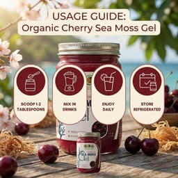 Organic Cherry St. Lucia Sea Moss Gel - Nourishing Superfood for Your Health!-3