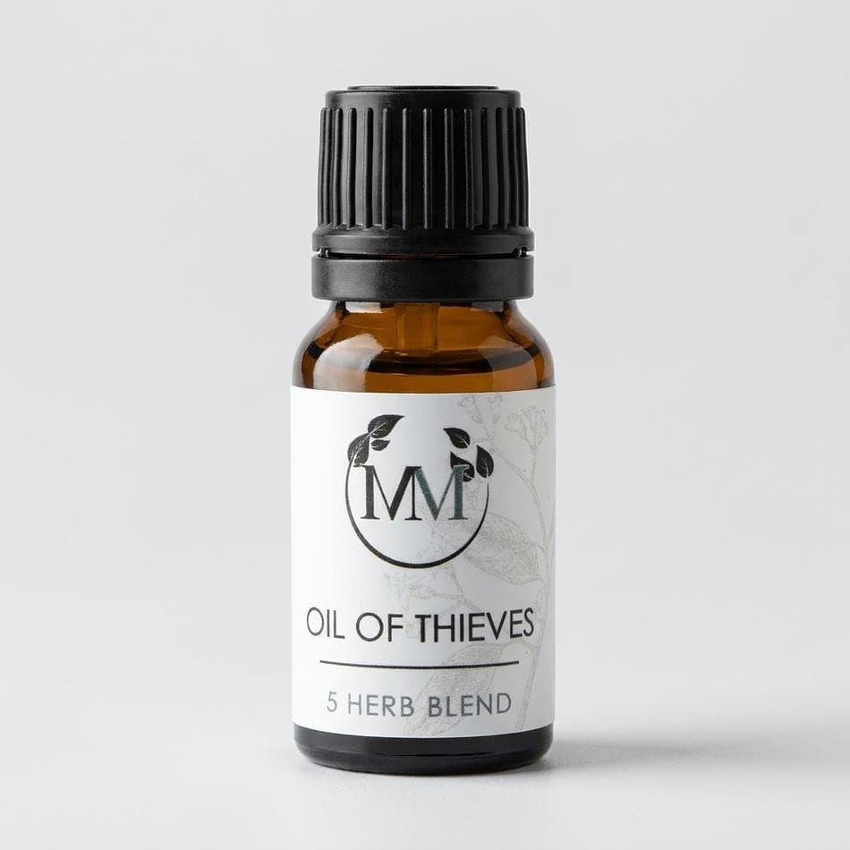 Thieves Essential Oil Blend, Clove Lemon Cinnamon Bark Eucalyptus Rosemary, Immune & Clean Aroma, 5 mL