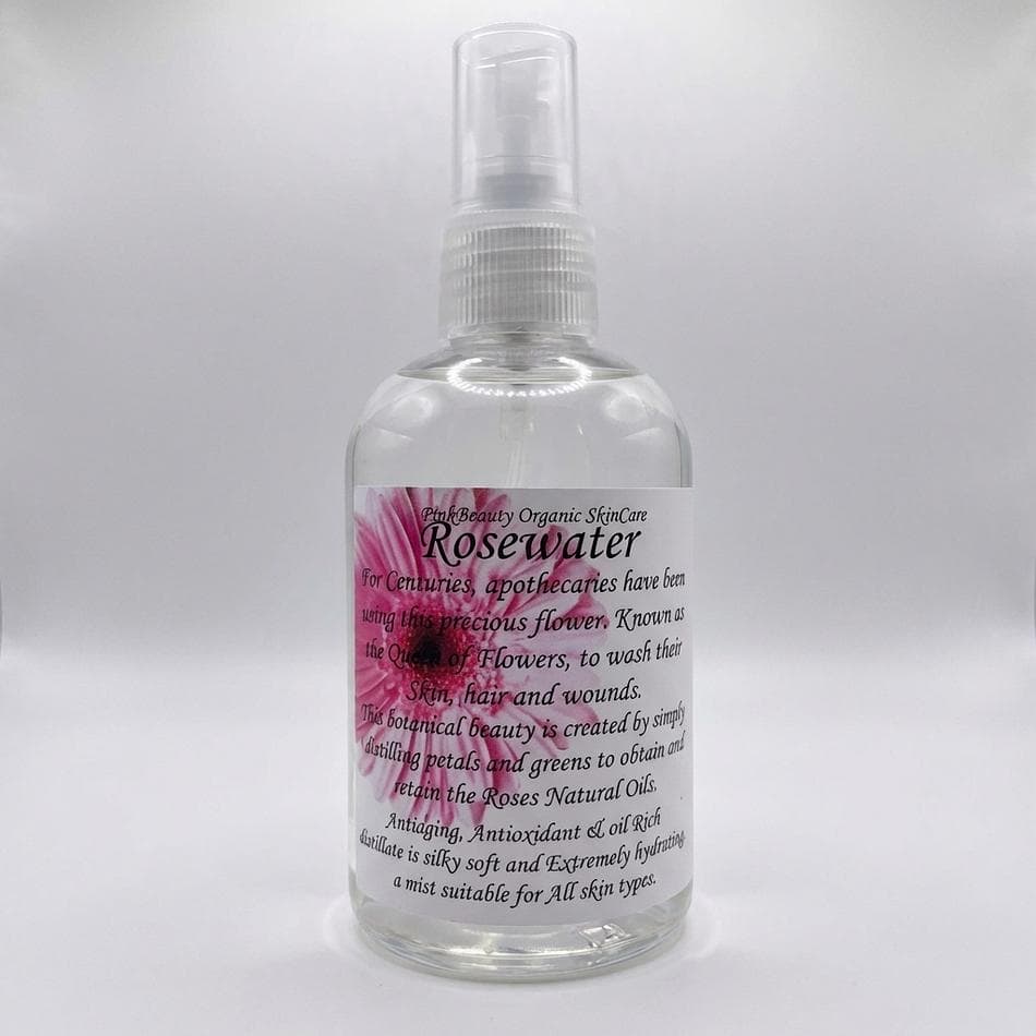 Steam-Distilled Rosewater Facial Toner, Rose Hydrosol + Leucidal (Radish Root Ferment), Hydrating Redness Care, 4 oz