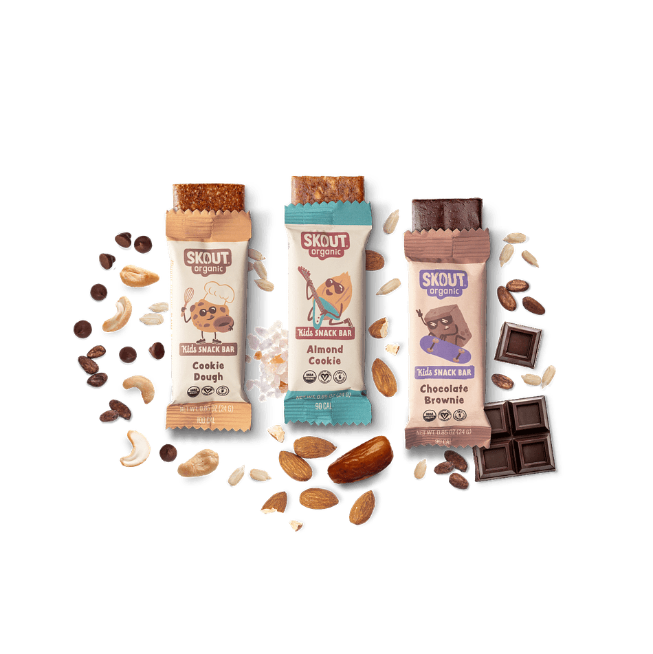 Organic Kids Snack Bars, Dates & Nuts, Dessert Flavors, Vegan & Gluten-Free, 18-Pack Variety Bundle