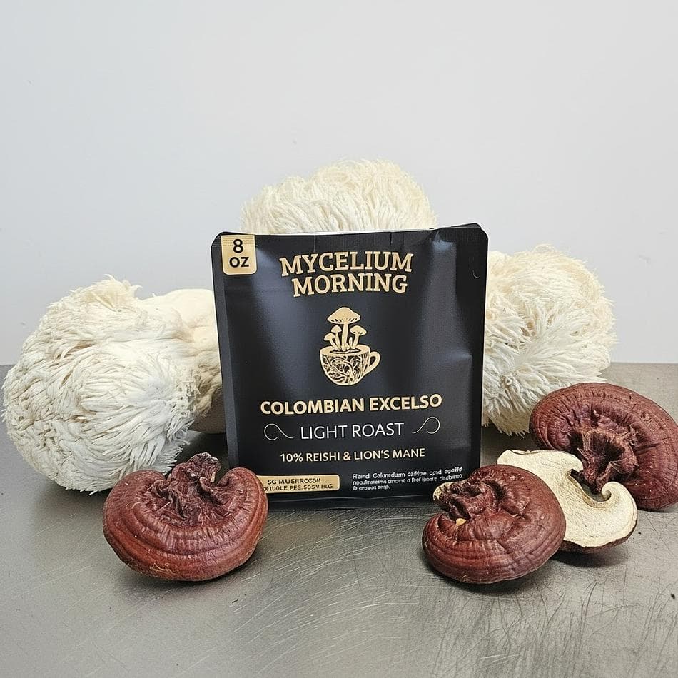 Mycelium Morning: Mushroom Coffee Blend 8oz bag