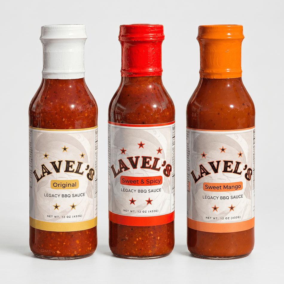 BBQ Sauce Variety Pack, Sweet Mango + Sweet & Spicy + Original, Gluten-Free Ingredients, 12 oz Glass Bottles, 3-Pack