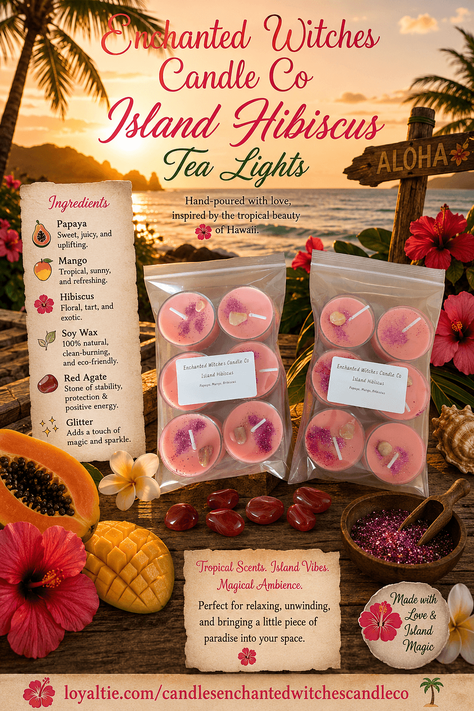Island Hibiscus Tea Lights