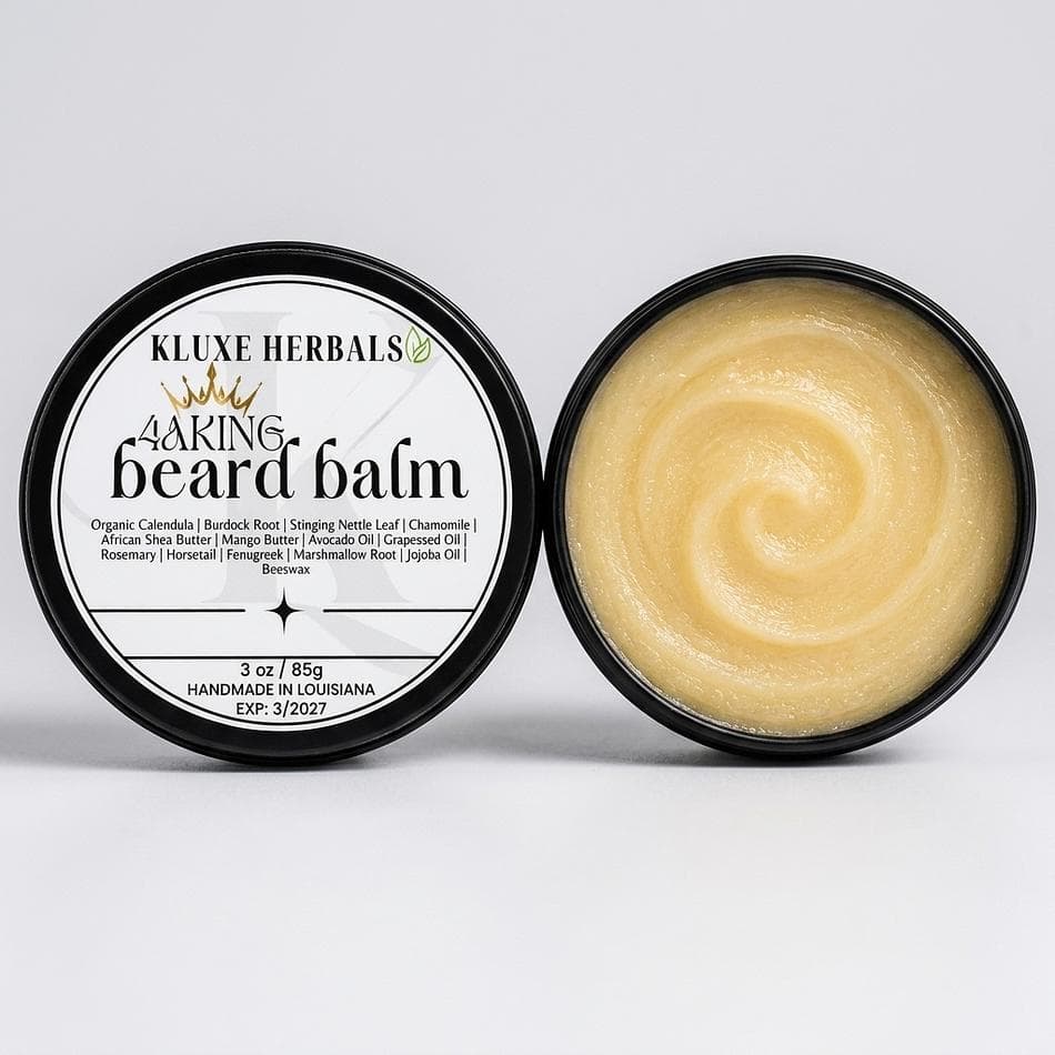 Beard Balm, Rosemary & Nettle Herbal Blend, Hydrates Coarse Curly Beards, Non-Greasy Control, Tin (Size Not Listed)