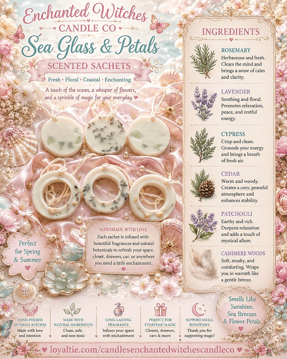 Sea Glass and Petals Sachets
