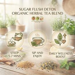 Sugar Flush Detox Organic Hand-Blended Herbal Tea Blend.-3