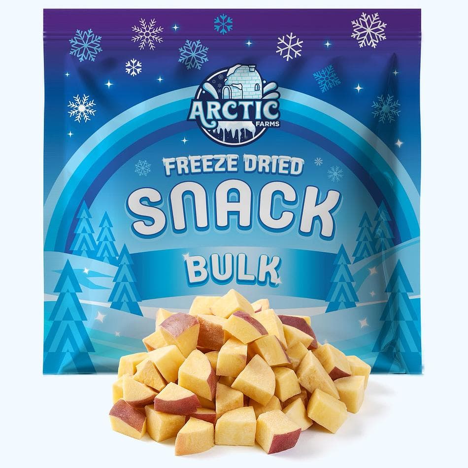 Freeze-Dried Fuji Apple Pieces, Sweet, Crisp & Naturally Delicious Real Fruit Snack, Bulk Bag (12 oz)