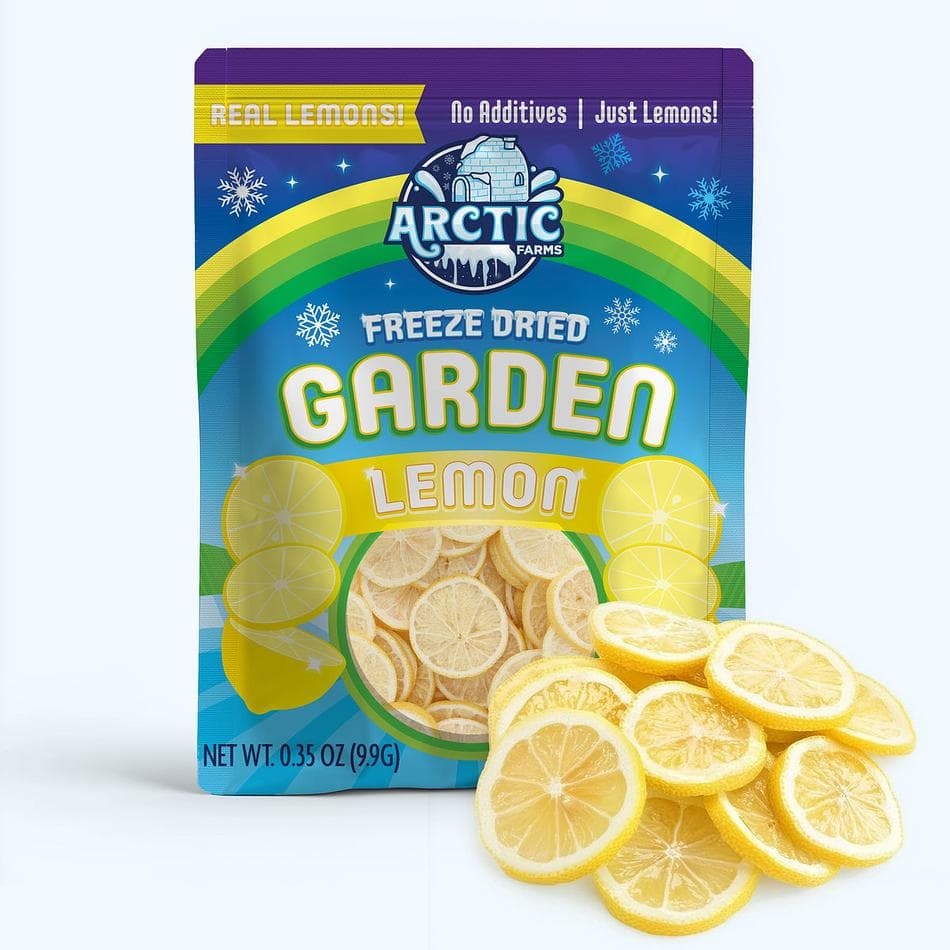 Freeze-Dried Lemon Slices, Bright, Tangy, Naturally Refreshing Citrus Crunch, Resealable Bag (0.35 oz)