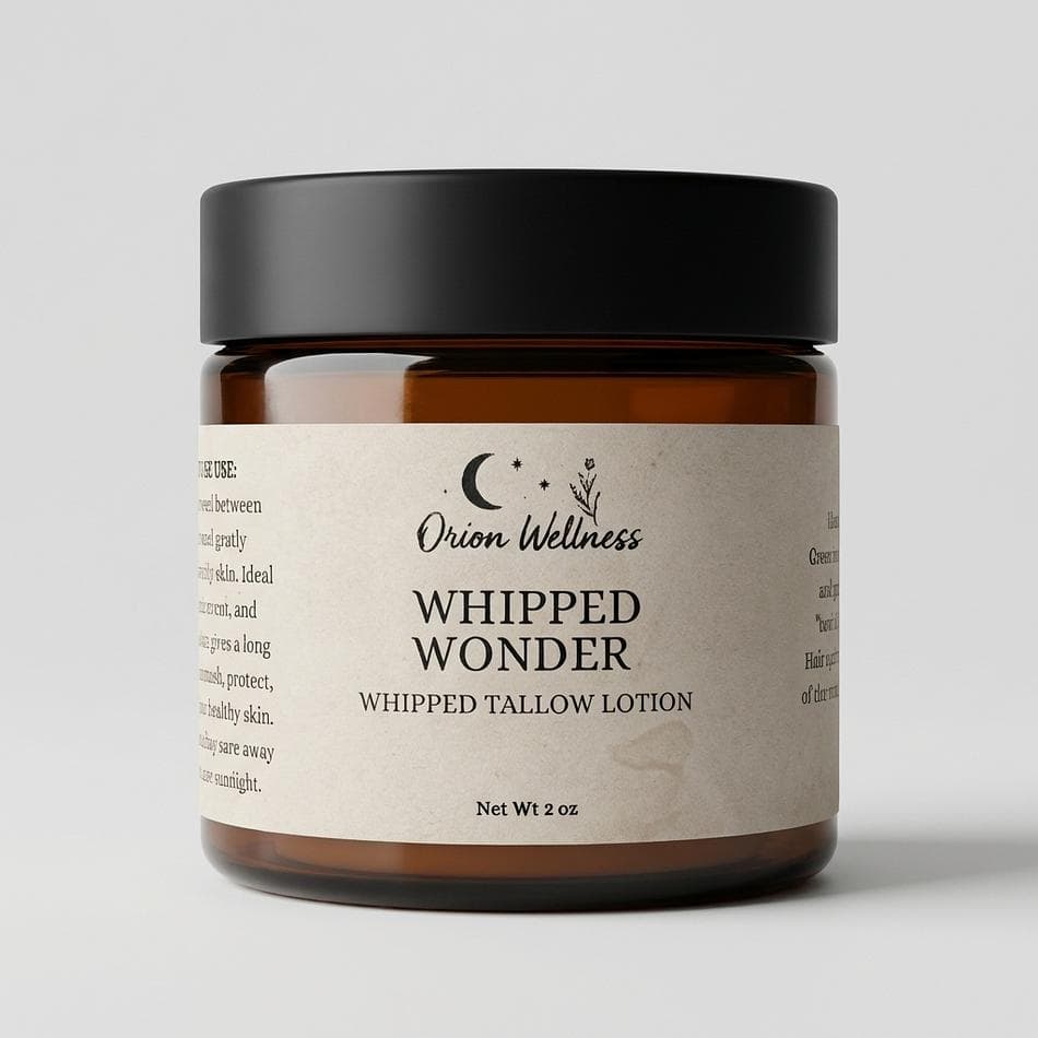 Tallow Face Moisturizer, Grass-Fed Beef Tallow + Jojoba + Rosehip, Barrier Repair Hydration, Whipped Cream Jar