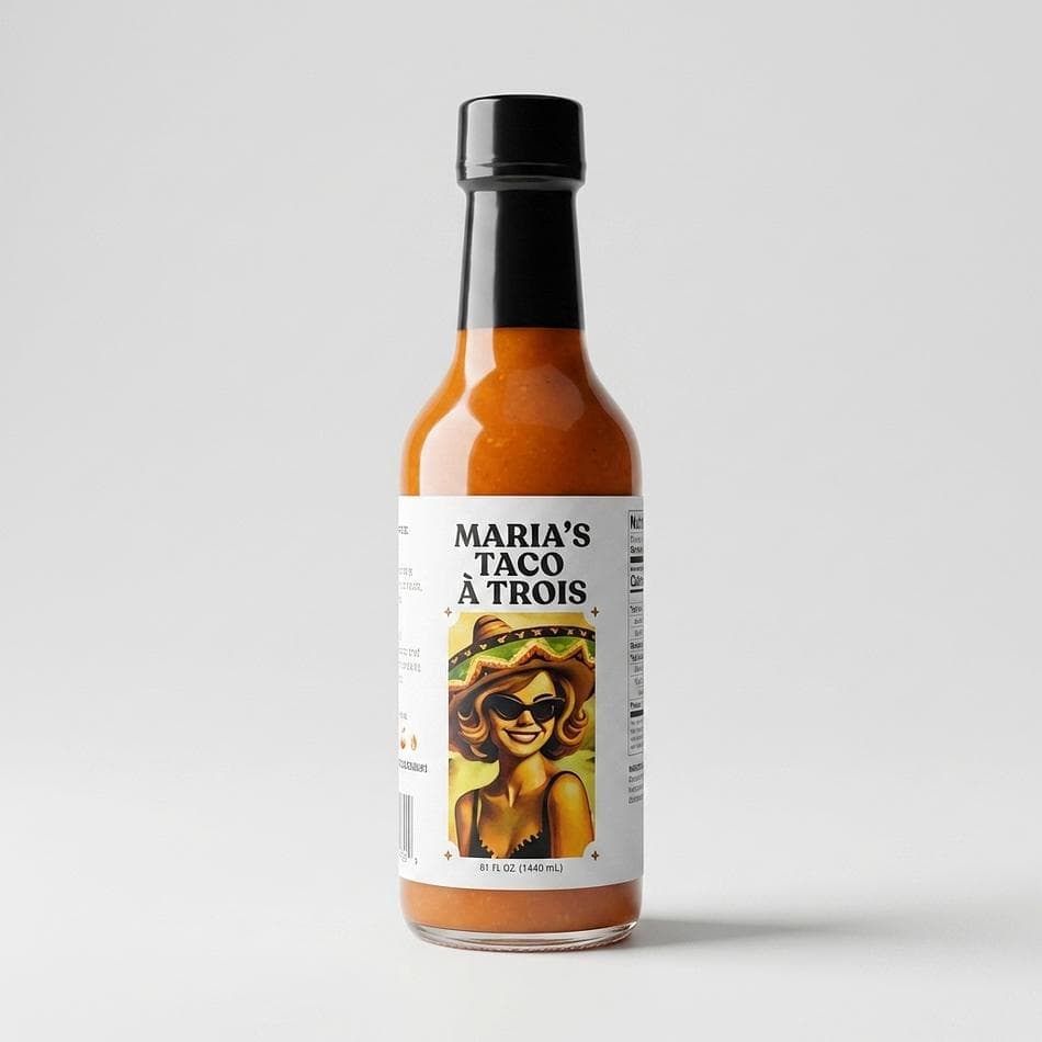 Mexican-Style Taco Hot Sauce, Tomato & Chile de Árbol, Smoky Mild Heat, 5 oz Bottle (or 16 oz)