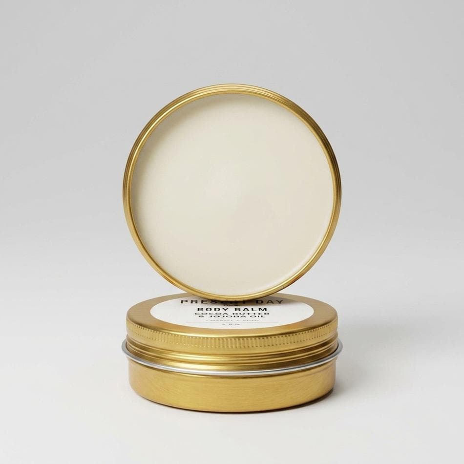 Solid Hand & Cuticle Balm Tin, Ginger Cardamom & Sweet Orange, Deep Winter Moisture, 2 oz