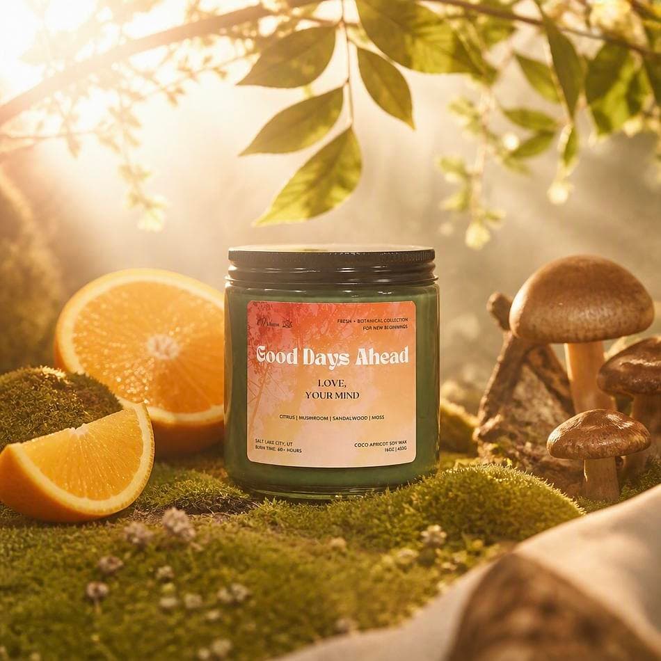Good Days Ahead — Fresh + Botanical Candle (16 oz Coco Apricot Soy Wax)