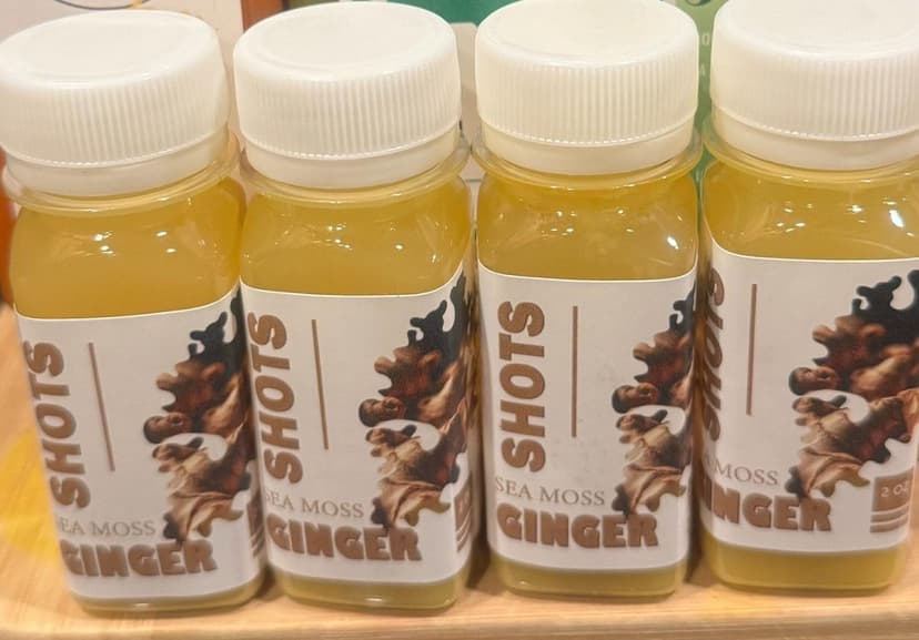 Handcrafted Sea Moss Ginger Shots 14 Of 2 Oz - Image 1