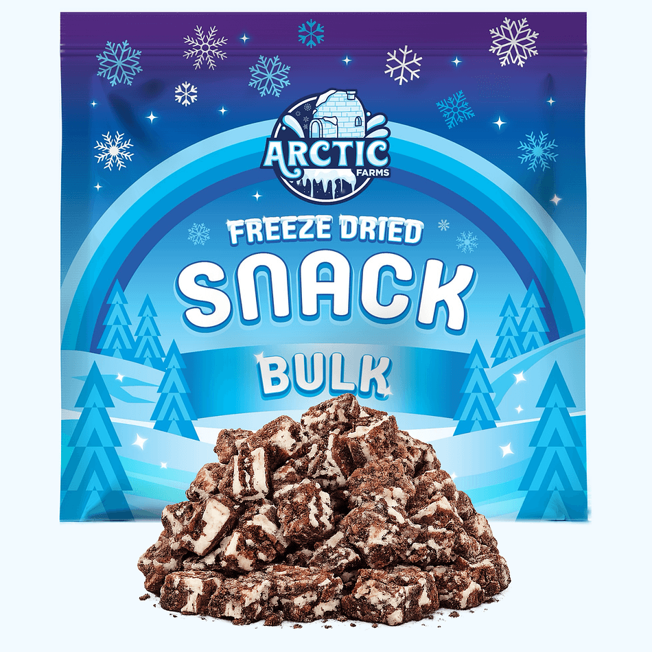 Freeze-Dried Ice Cream Bar Bites, Chocolate Éclair, Crunchy No-Melt Dessert Snack, Bulk Bag (17 oz)