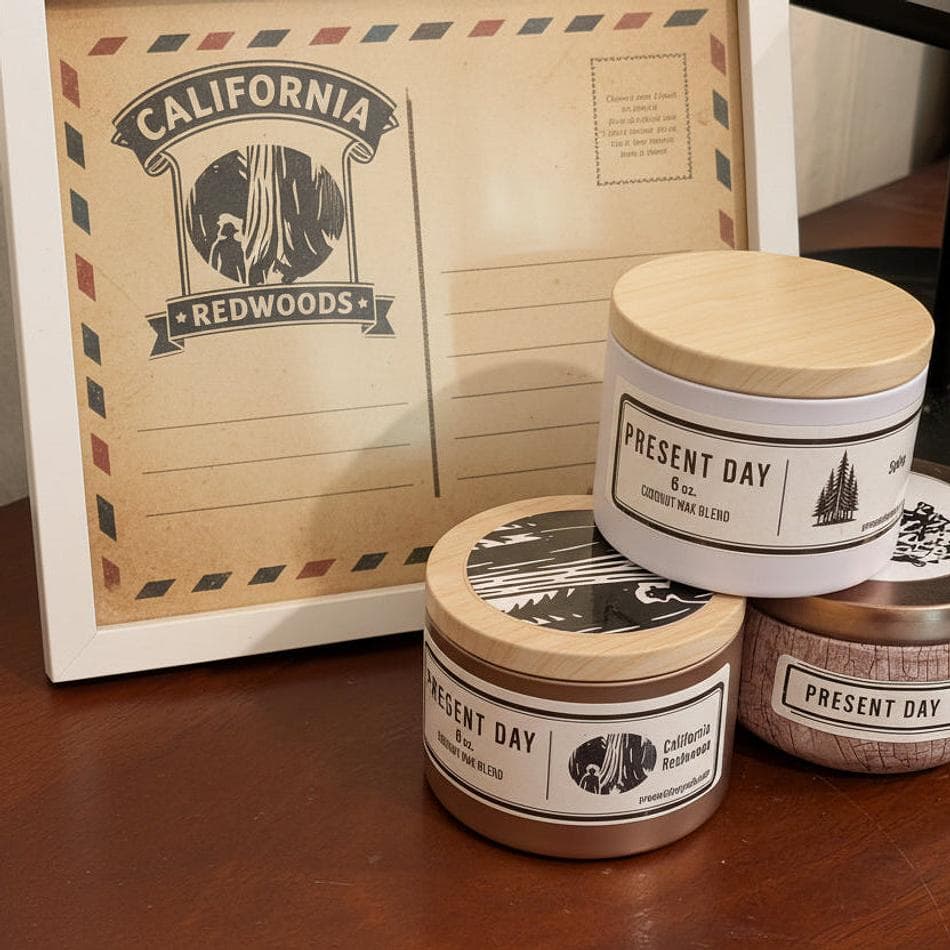 California Redwood Scented, 6 oz Travel Gift Tin