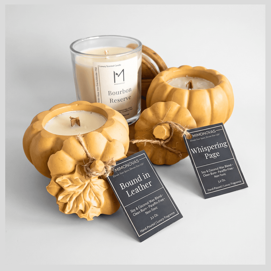Pumpkin Shaped Soy Candle, Autumn Decor, Single Wick, Giftable Seasonal Candle, 1 Count (Size/Burn Time Not Listed)