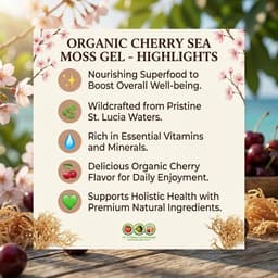 Organic Cherry St. Lucia Sea Moss Gel - Nourishing Superfood for Your Health!-4