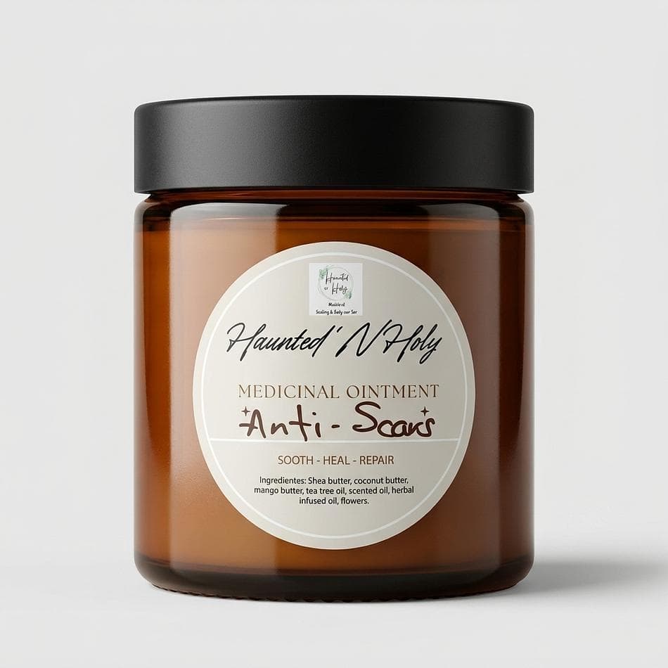 Scar Ointment Balm, Comfrey & Rosehip, Fast-Looking Skin Repair, Shea Butter + Tea Tree, Jar