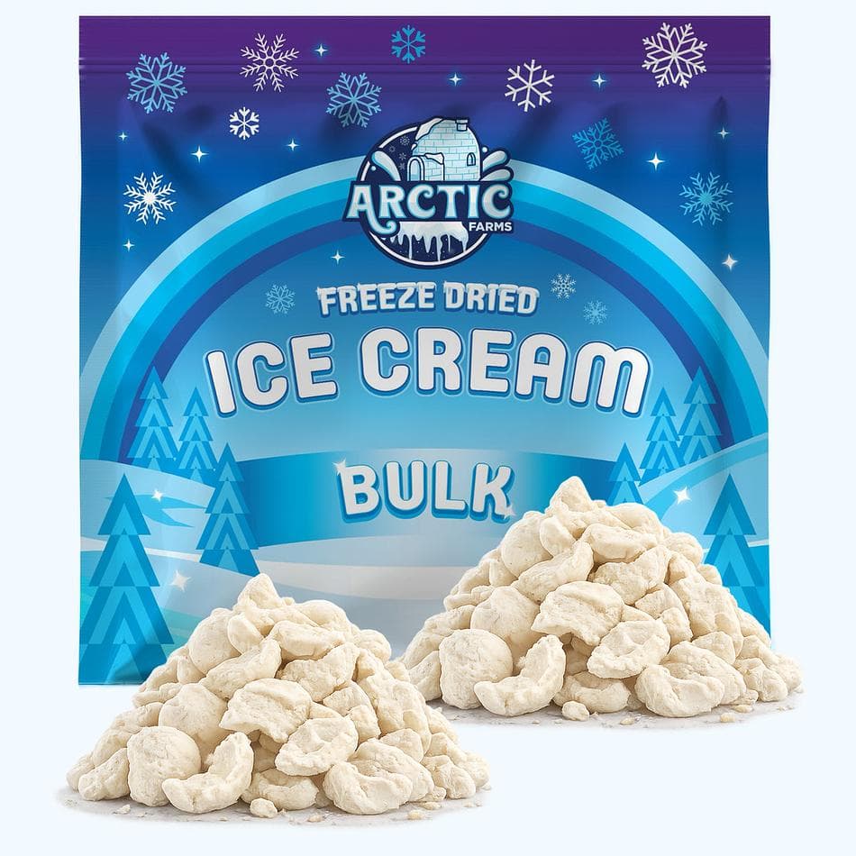 Freeze-Dried Protein Ice Cream Bites, A2A2 Milk & Madagascar Vanilla, Zero Added Sugar, Crunchy Snack, Bulk Bag (18 oz)