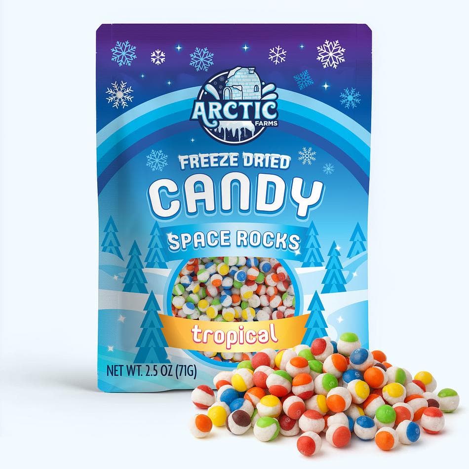 Freeze-Dried Space Rocks, Tropical, Ultra-Crunchy, Flavor-Bursting Fruity Bites, Resealable Bag (2.5 oz)
