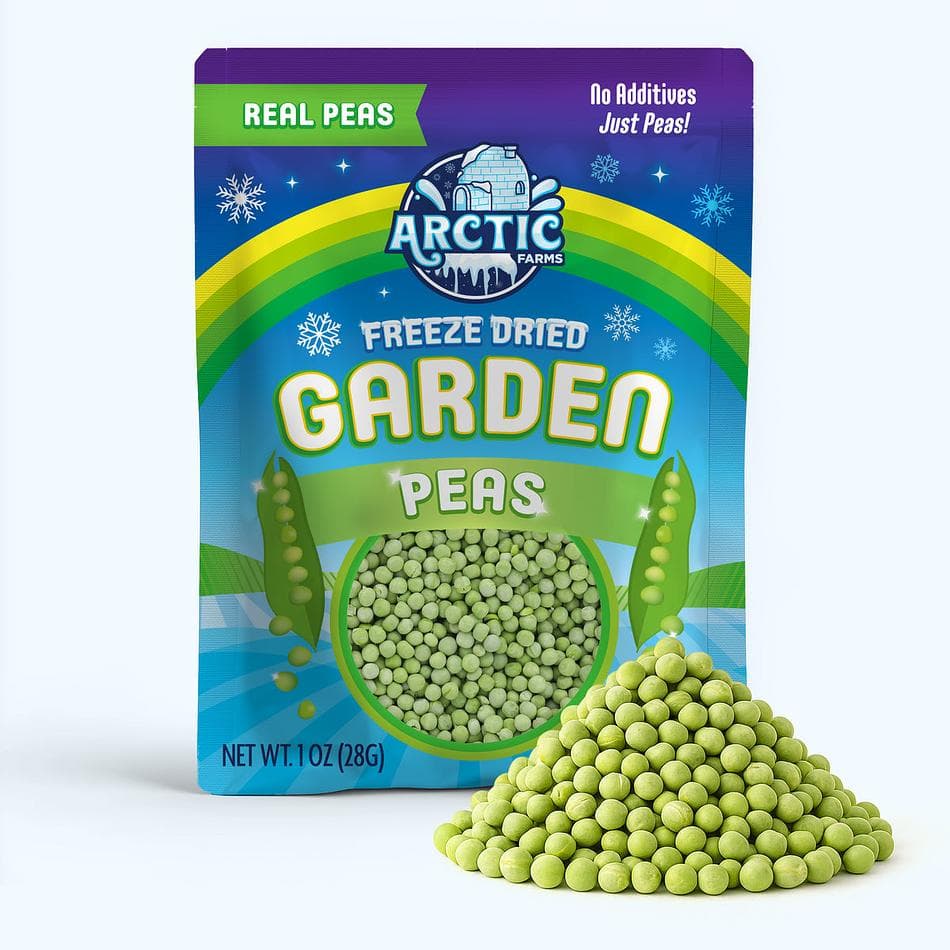 Freeze-Dried Peas, Naturally Sweet, Whole-Vegetable Snack, Resealable Bag (1 oz)