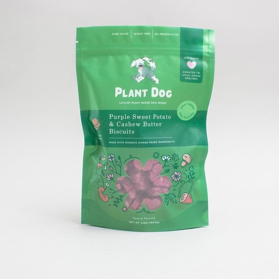 Dog Treat Biscuits, Purple Sweet Potato & Oat Flour, Antioxidant Support for Skin & Coat, 5.8 oz Bag