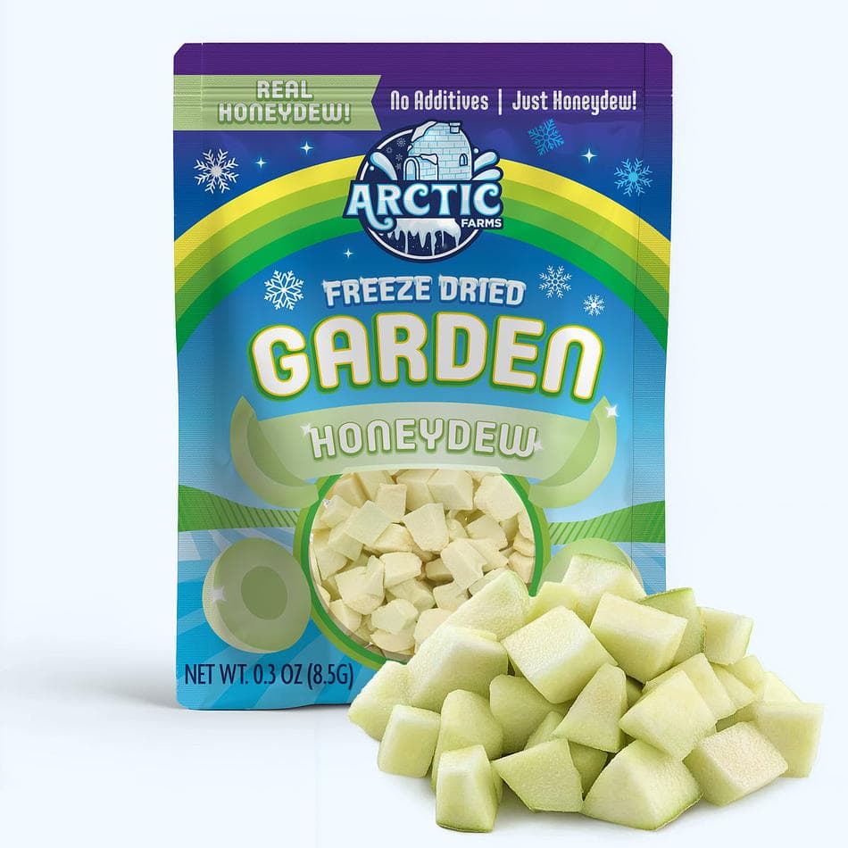 Freeze-Dried Honeydew Melon, Naturally Sweet Crunchy Fruit Snack, Resealable Bag (0.3 oz)