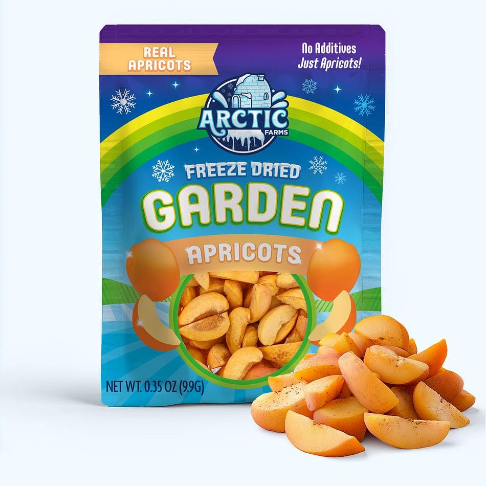 Freeze-Dried Apricots, 100% Real Apricots, Tangy-Sweet Crunchy Snack, Resealable Bag (0.35 oz)