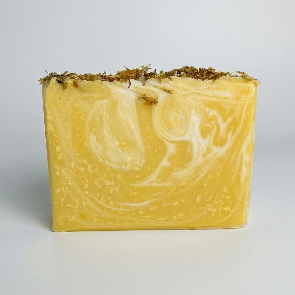 Honeysuckle Artisan Soap Bar, Shea Butter & Sweet Almond Oil, Gentle Moisturizing Cleanse, 4.5 oz (Calendula Petals)