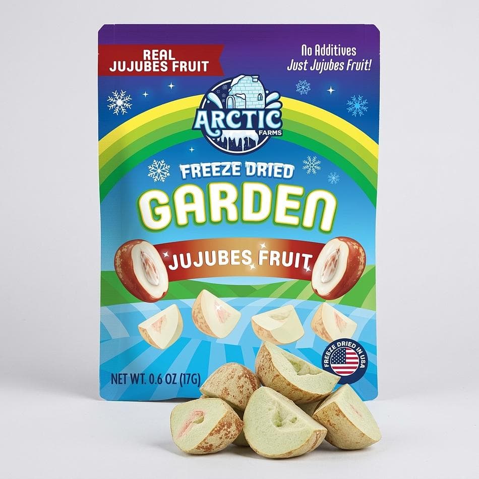 Freeze-Dried Jujube Fruit (Red Dates), 1 Ingredient, No Added Sugar, Crunchy Snack, Resealable Bag (0.6oz/2oz/14oz)