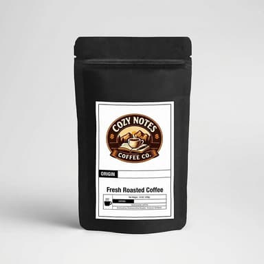 French Roast Coffee Beans, African Blend, Bold Low-Acid Dark Roast, Bittersweet Flavor, 12 oz Bag