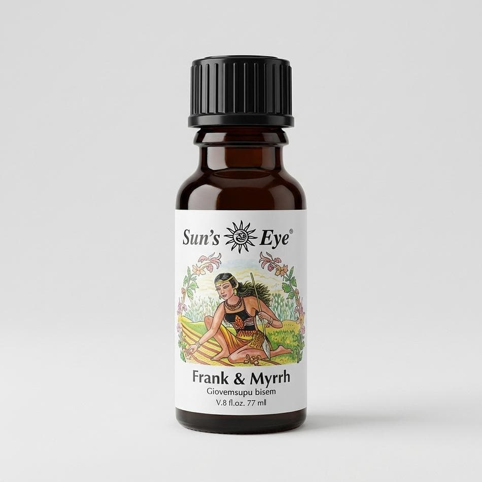 Frankincense & Myrrh Aroma Oil, Vegan Concentrated Blend, Protection & Purification Scent, 0.5 oz (15 mL) Glass Bottle