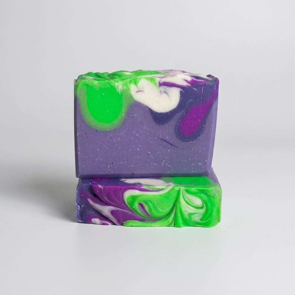 Handmade Lavender Soap Bar, Rice Bran & Sweet Almond Oil, Relaxing Calming Shower, 4.5 oz Moisturizing Cold Process