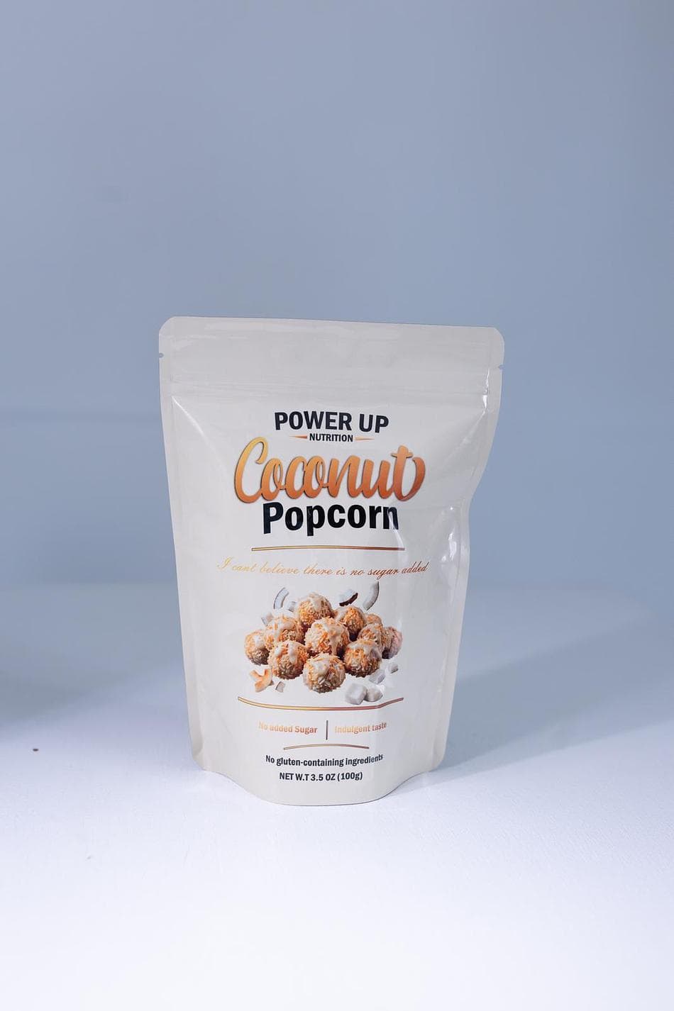 No Sugar Added Coconut Popcorn, Coconut Flavor, High-Fiber Sweet Snack, 100 g Bag