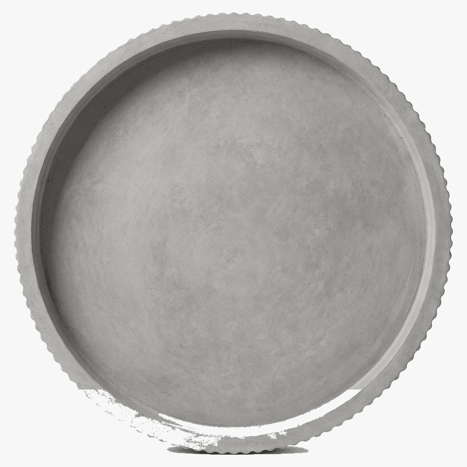 Round Concrete Catchall Tray, Concrete + Gold Swirl Accent, Modern Minimalist Decor, Jewelry & Candle Holder, 1-Pack