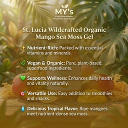 St. Lucia Wildcrafted Organic Mango Sea Moss Gel 16 Oz-- Vegan-- Superfood.-4
